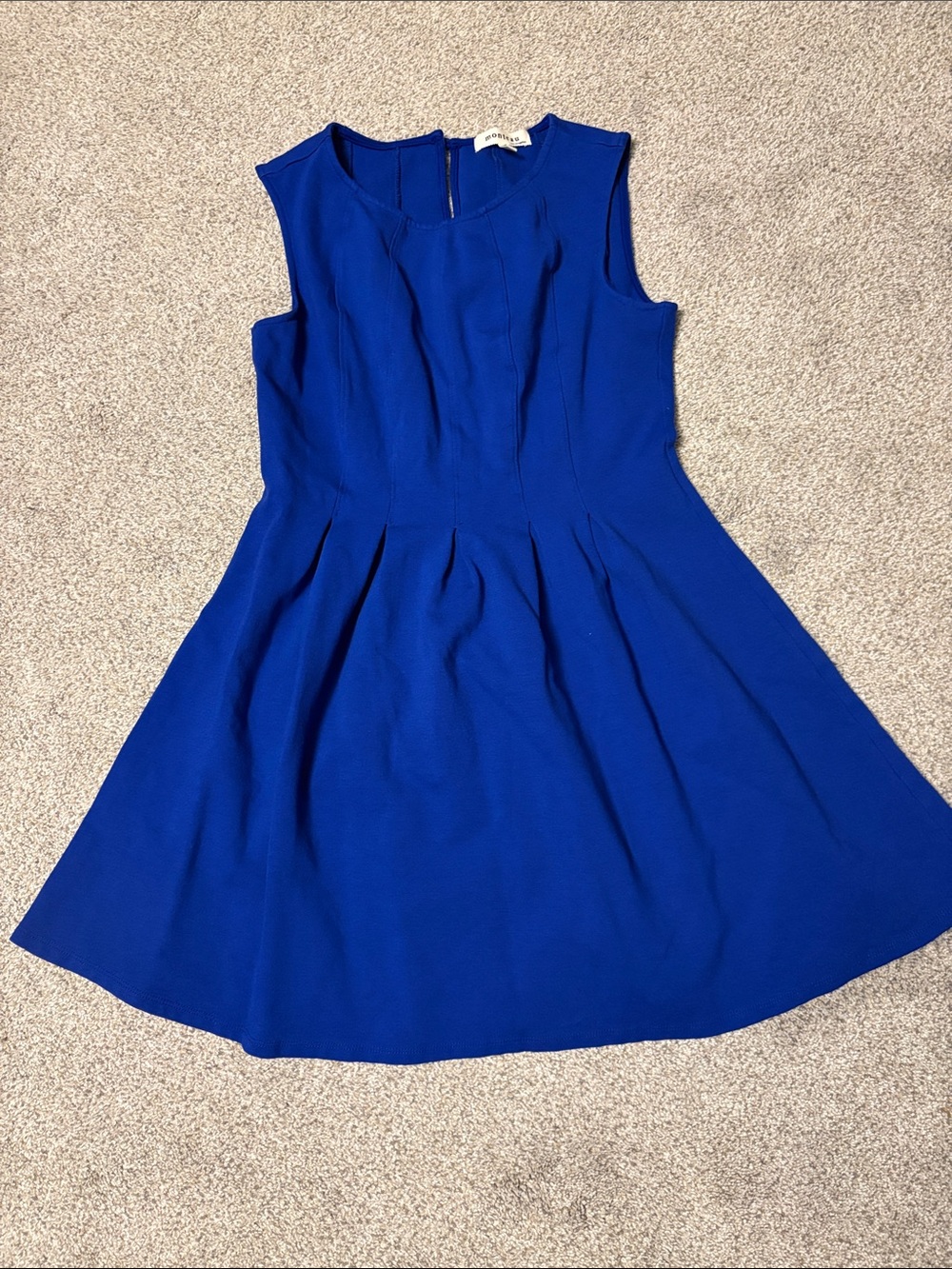 Monteau Bold Blue Sleeveless Fit-and-Flare Dress